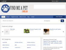 Tablet Screenshot of findmeapet.com.au